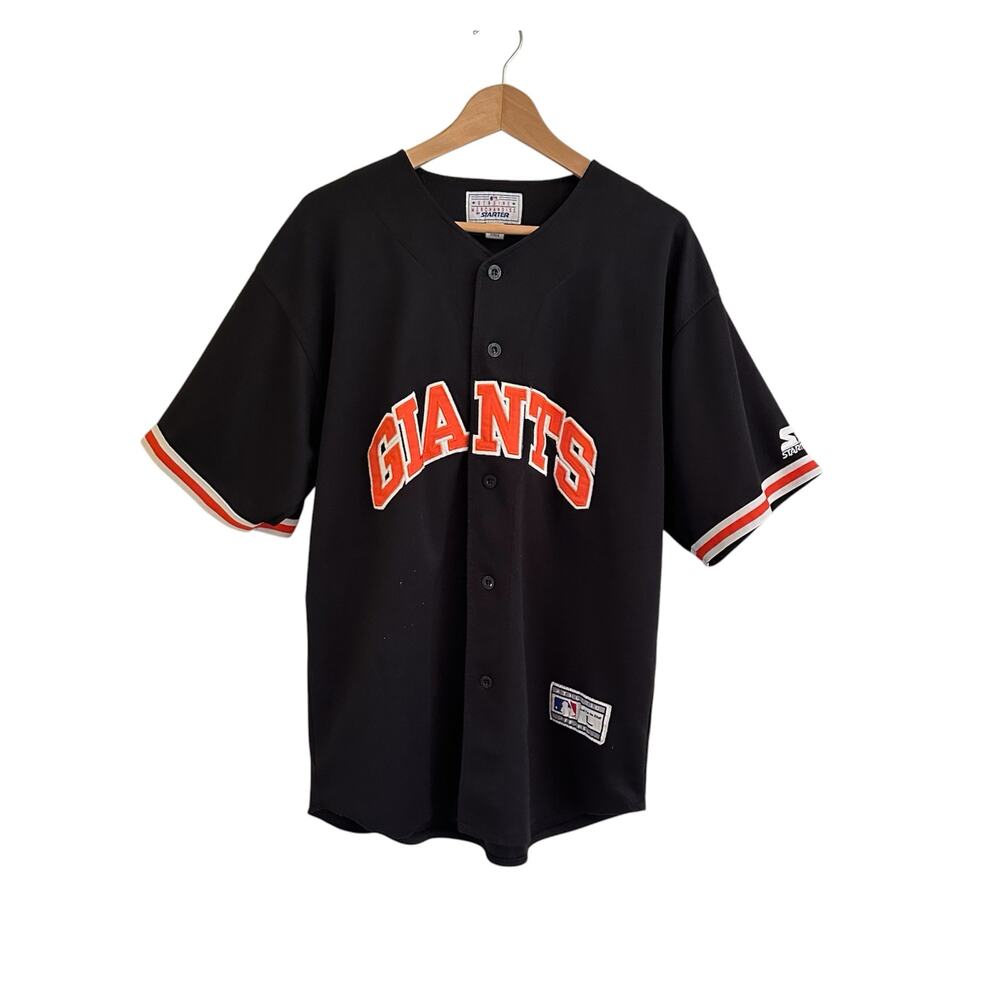 Vintage San Francisco
Giants Starter Jersey FLAWS Black Orange Sz Large MLB